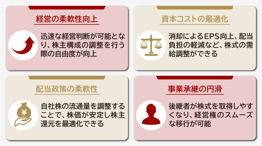 金庫株活用のメリット