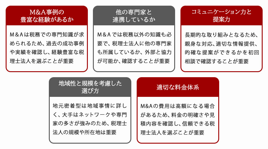 M&Aにおける税理士の選び方