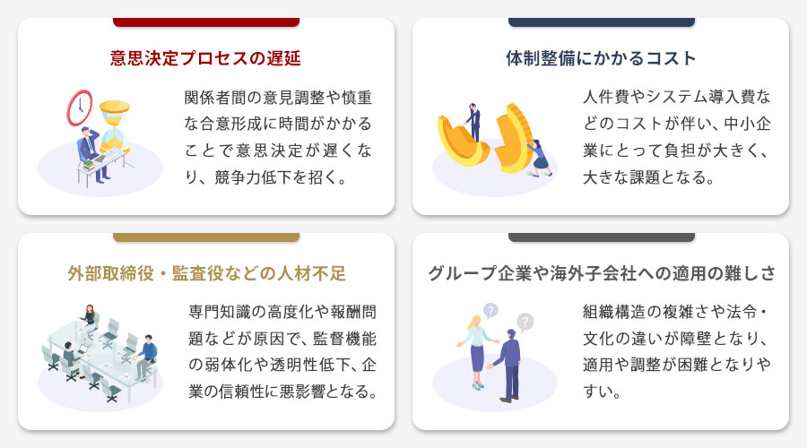 コーポレートガバナンスの運用上の課題