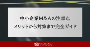 中小企業M&Aの注意点 メリットから対策まで完全ガイド
