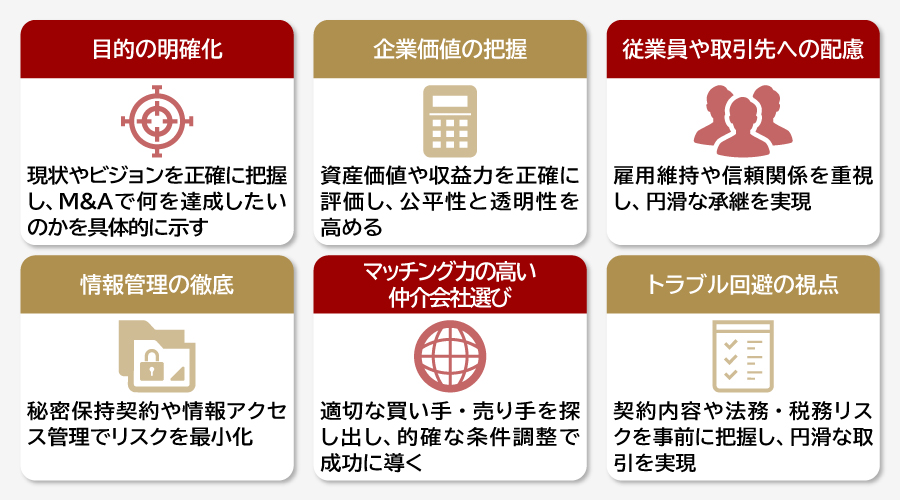 中小企業のM&Aを成功させるポイントと注意点