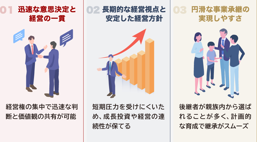 同族会社の主なメリット