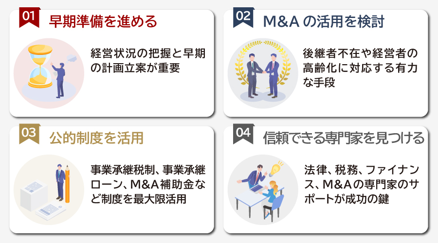 事業承継の課題の解決策