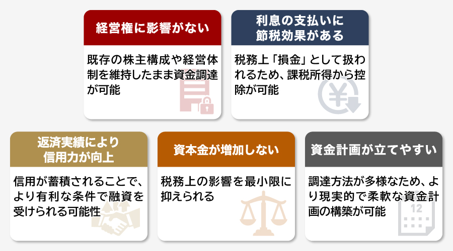 デットファイナンスのメリット